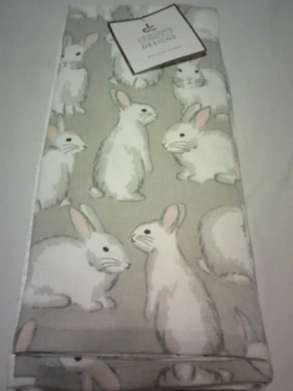 NEW DEBORAH CONNOLLY SET OF 3 WOMEN OWNED THICK KITCHEN TOWELS BUNNY DESIGN 🐰